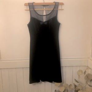 Vintage midnight blue velvet mini dress Size 3/4